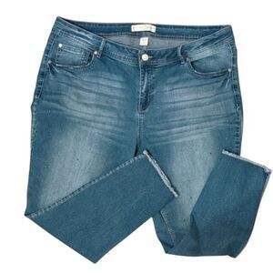 Women's Blue Jeans Rhinestone Sparkles Straight 20WP